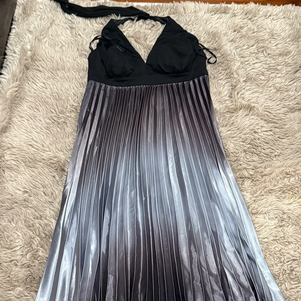Betsy & Adam Black and Silver halter Dress - Picture 4 of 5